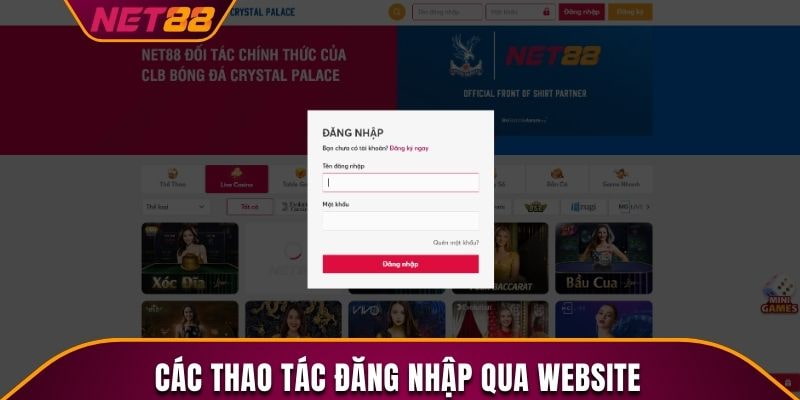 Các bước Đăng nhập Net88 chi tiết